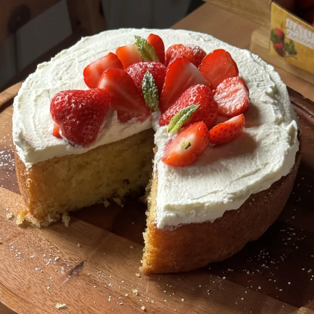 Strawberry-sponge-cake